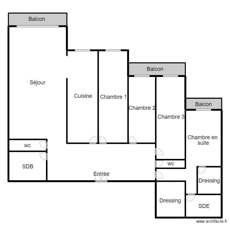 Fedida 2. Plan de 14 pièces et 410 m2