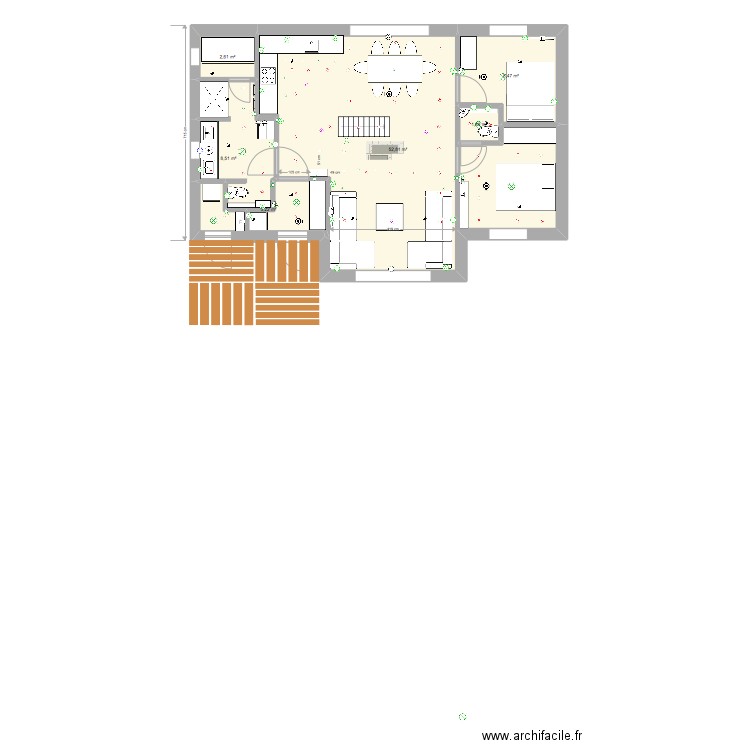 RUKA PROJECT 348. Plan de 8 pièces et 105 m2