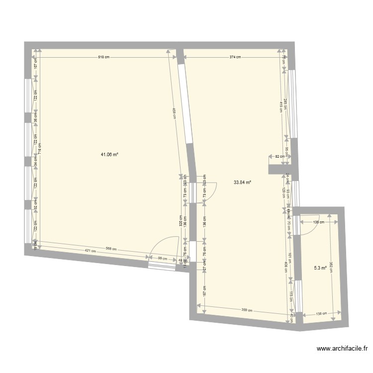 20180410 appartement vide. Plan de 0 pièce et 0 m2