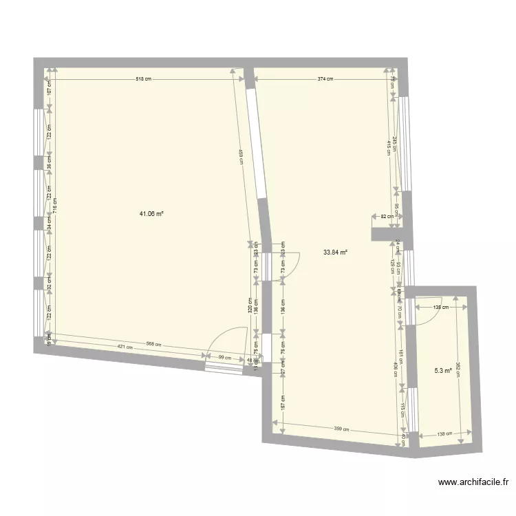 20180410 appartement vide. Plan de 
