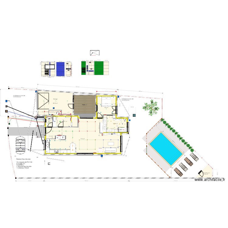 Reseau D'eau Pluviala. Plan de 0 pièce et 0 m2
