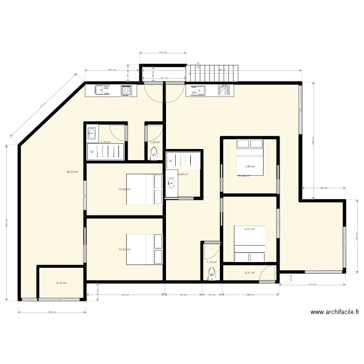 amenagement maison ETAGE PROJET. Plan de 0 pièce et 0 m2