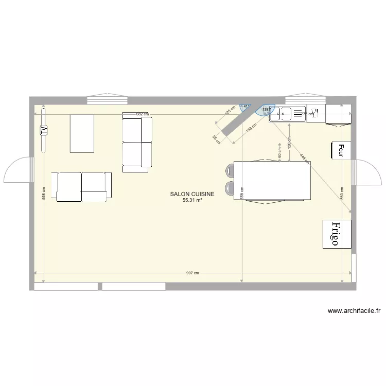 2 ILOT 240 AMENAGEMENT SALON CUISINE RBK 20 JANVIER . Plan de 