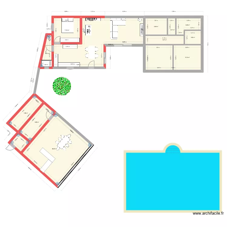 Maison projet extention. Plan de Maison projet extention. Plan de