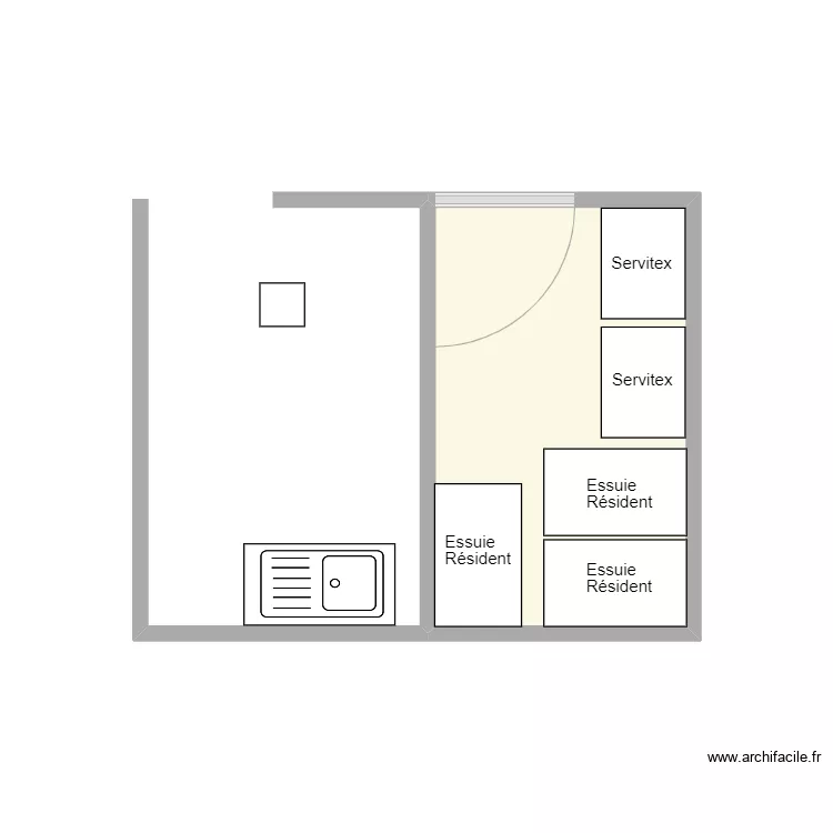 Buanderie Regina. Plan de 