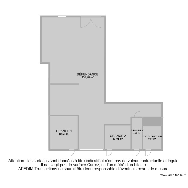 BI 23716. Plan de 30 pièces et 533 m2