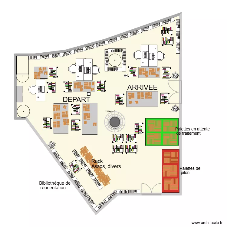 Orientation proposition 2. Plan de 1  et 116 m²