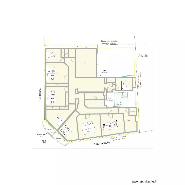 3&egrave;me &eacute;tage - Travaux lourd. Plan de 