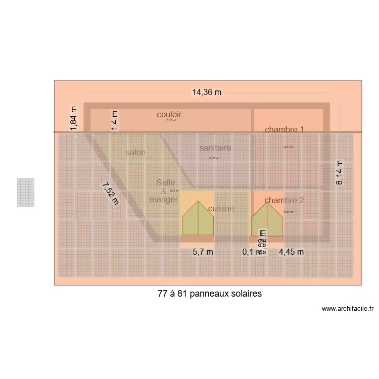 Maison sud toiture 03. Plan de Maison sud toiture 03. Plan de