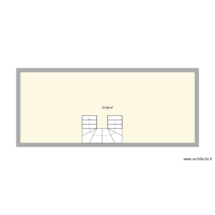 ETAGE SOUSTONS. Plan de 1 pièce et 37 m2
