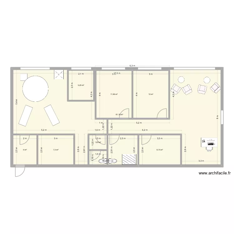 SPA plan 1 première essquise terminé. Plan de 8 et 140 m² SPA plan 1 première essquise terminé. Plan de 8 et 140 m²