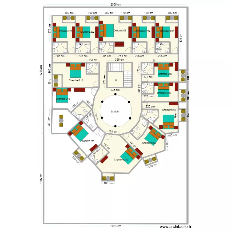 amenagement etage rumonge v1. Plan de 