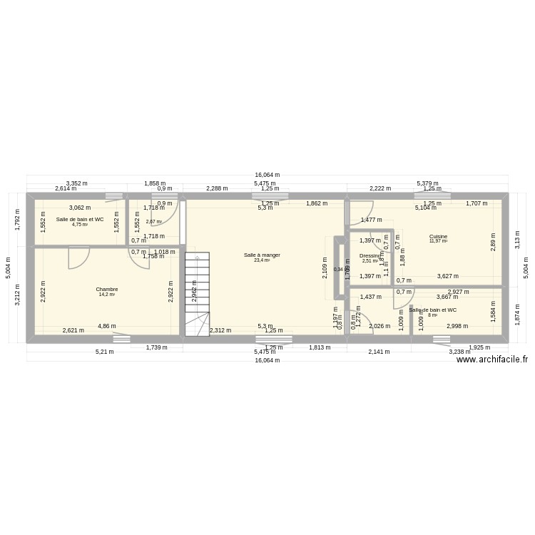 RDC_Chamblac_03. Plan de 8 pièces et 61 m2