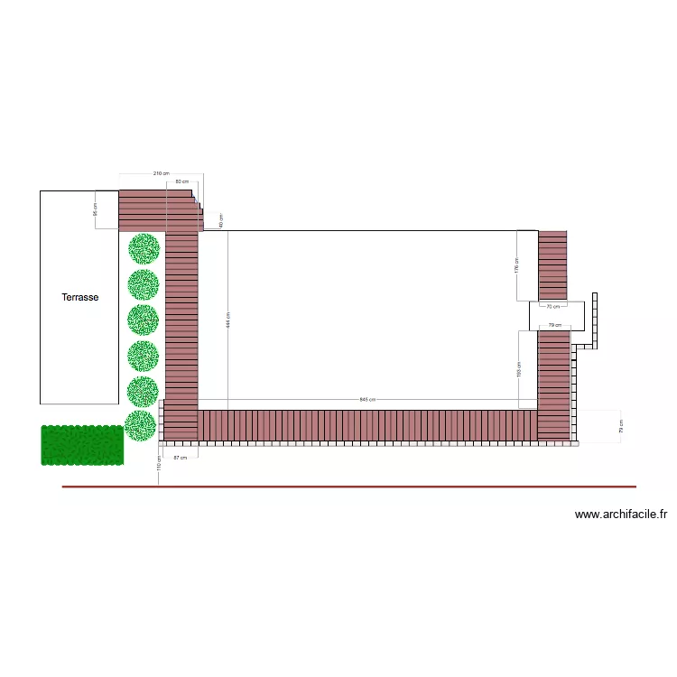 Am&eacute;nagement en bois. Plan de 