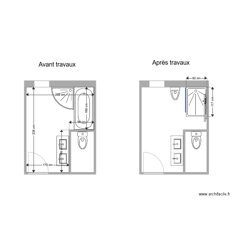 Bruchet Jeannot. Plan de 4 pièces et 18 m2