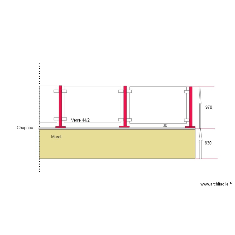 Schéma2 Pare-vue. Plan de 0 pièce et 0 m2