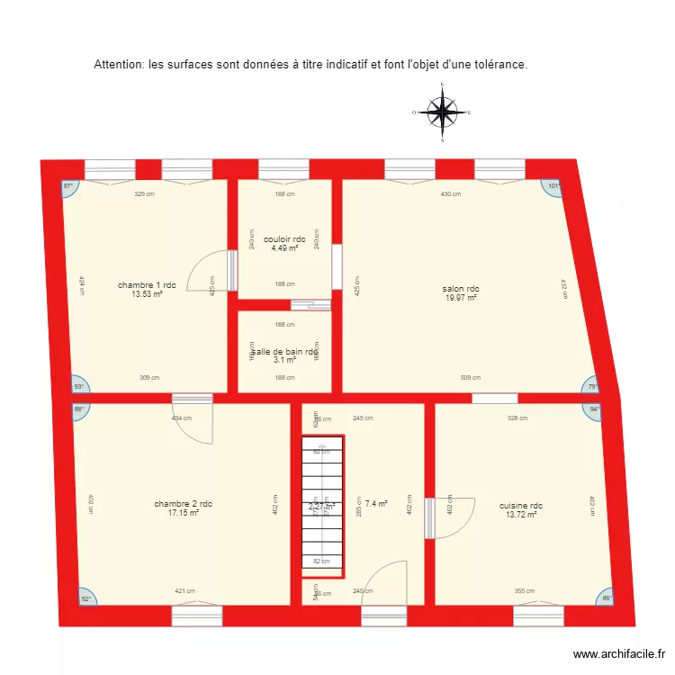 BI 2571 &eacute;tage c&ocirc;t&eacute;. Plan de 