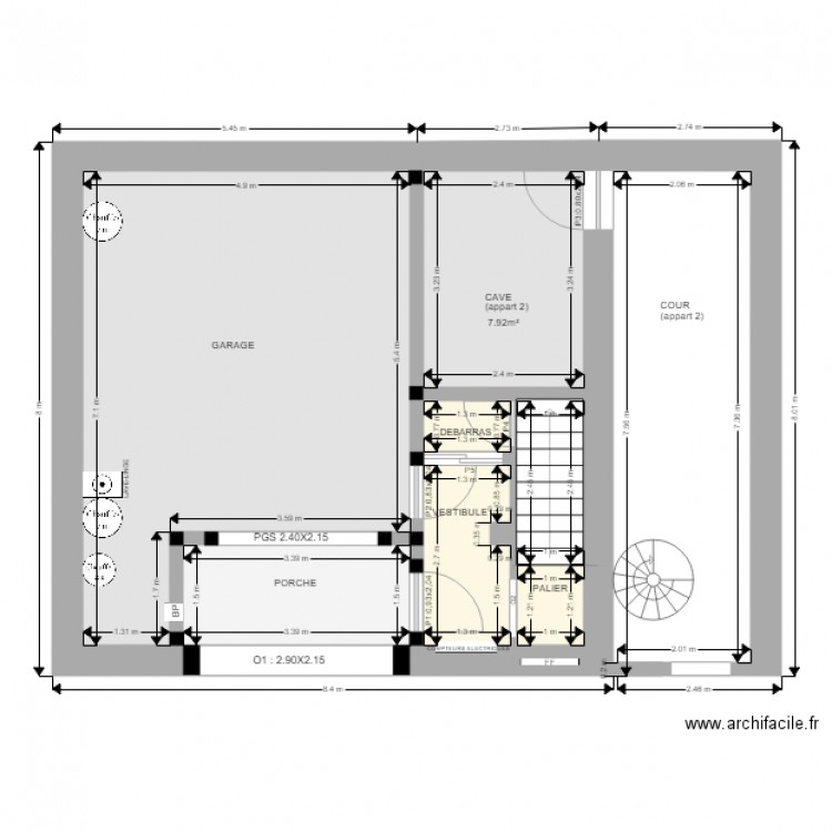 PLAN RDC BB. Plan de 0 pièce et 0 m2