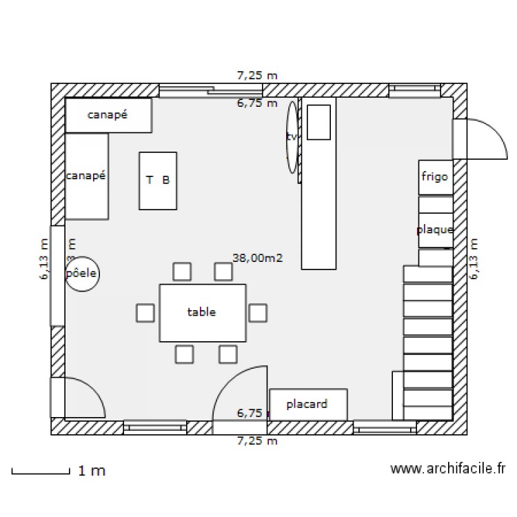 piece a vivre. Plan de 0 pièce et 0 m2