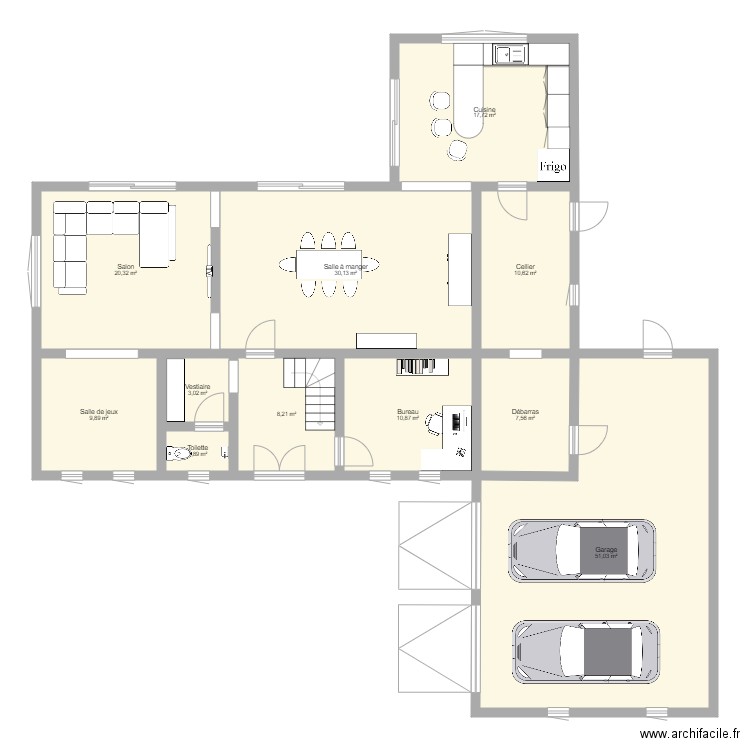 Idée de maison 1. Plan de 11 pièces et 171 m2