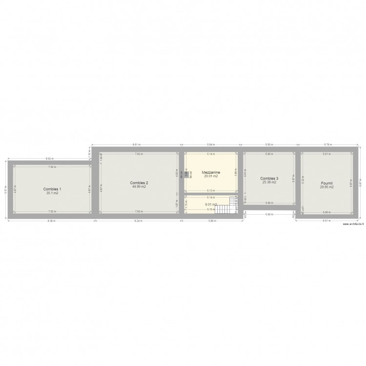 FD Plan étage. Plan de 0 pièce et 0 m2