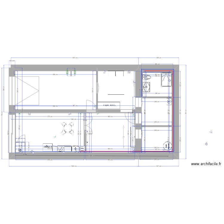 rdc cabanel3. Plan de 8 pièces et 100 m2