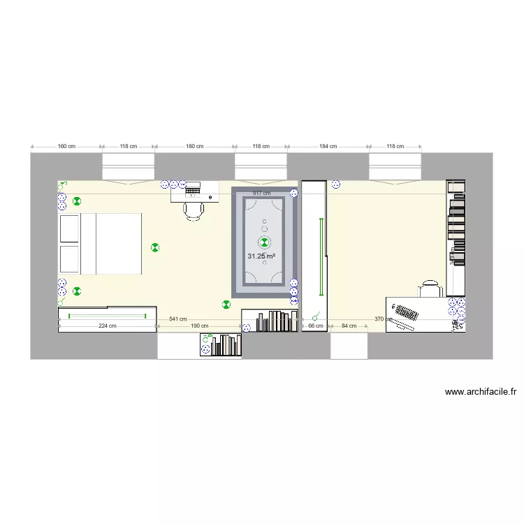 chmabre E et bureau. Plan de chmabre E et bureau. Plan de