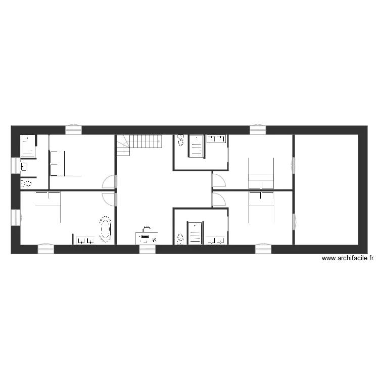 Grange Serge etage. Plan de 