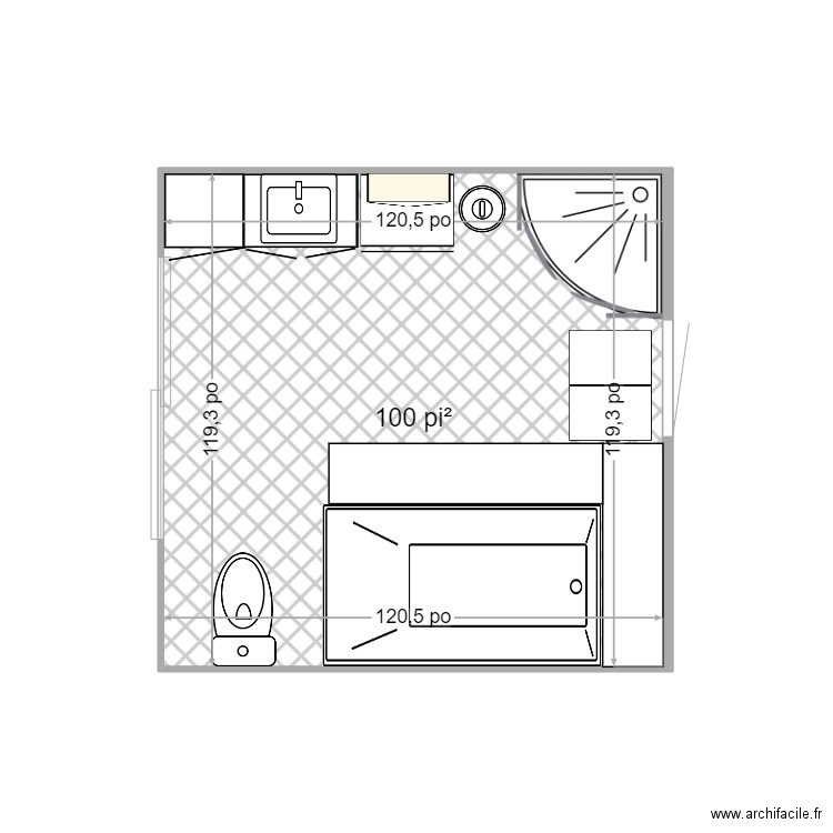 salle de bain . Plan de 0 pièce et 0 m2
