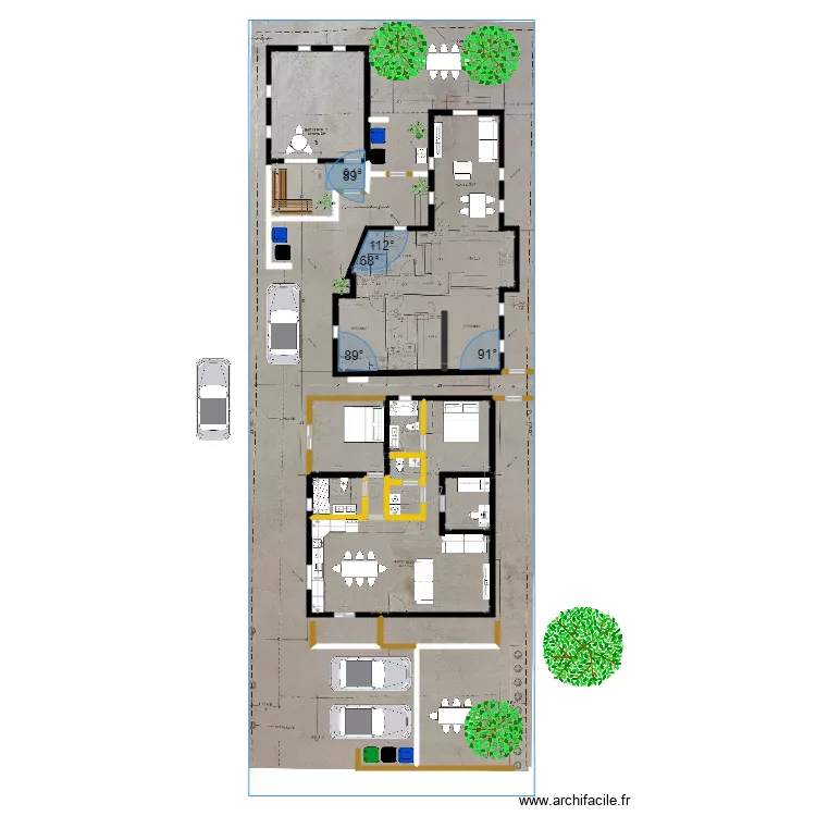Casitas plan ensemble marie Claudia schifer. Plan de 