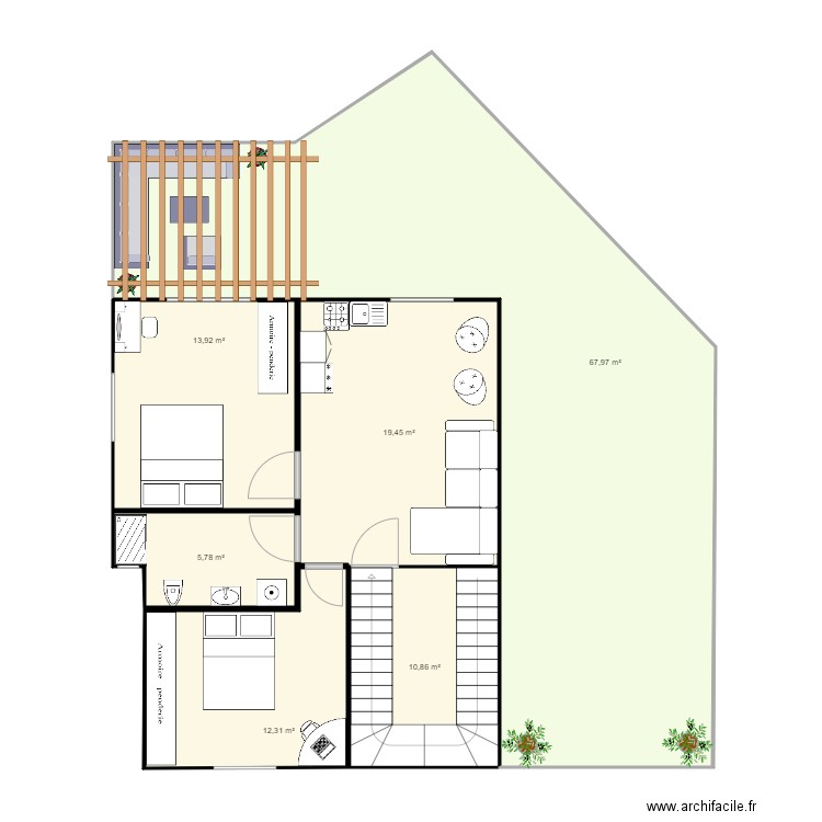 Pentloft. Plan de 0 pièce et 0 m2