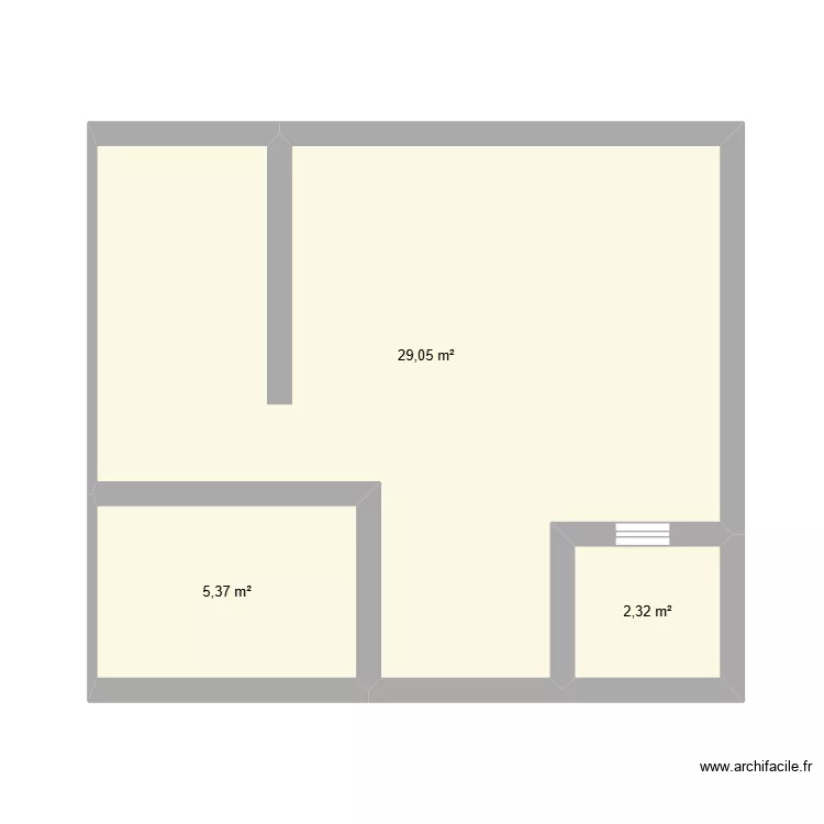 test. Plan de 3  et 37 m²