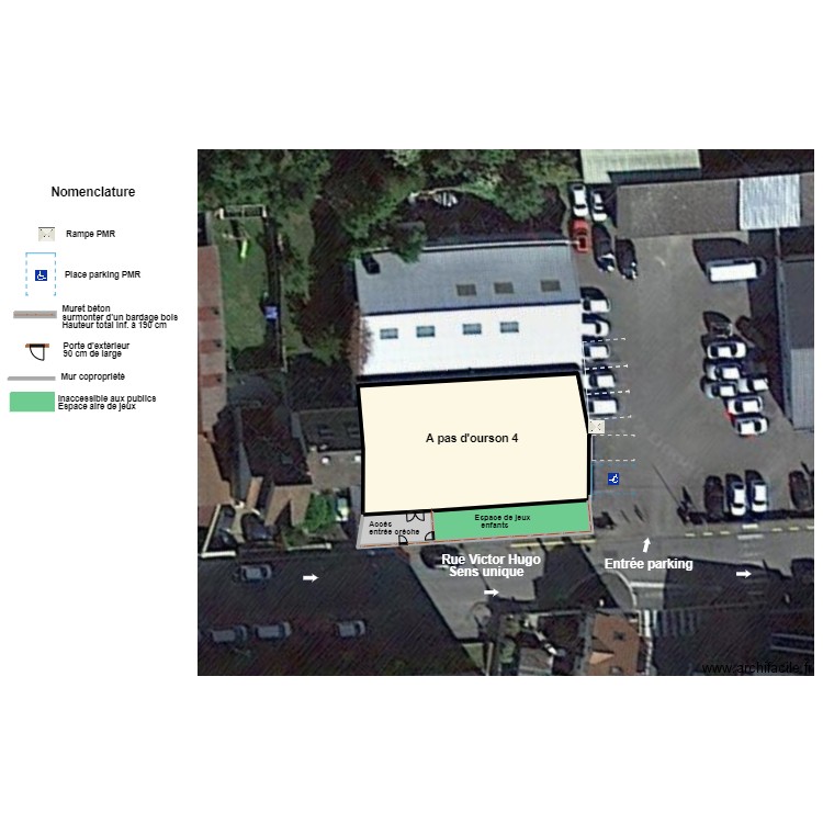Plan de masse A pas d'ourson 4 après projet. Plan de 0 pièce et 0 m2