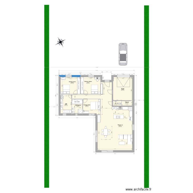 Projet Fouchères alternatif. Plan de 0 pièce et 0 m2