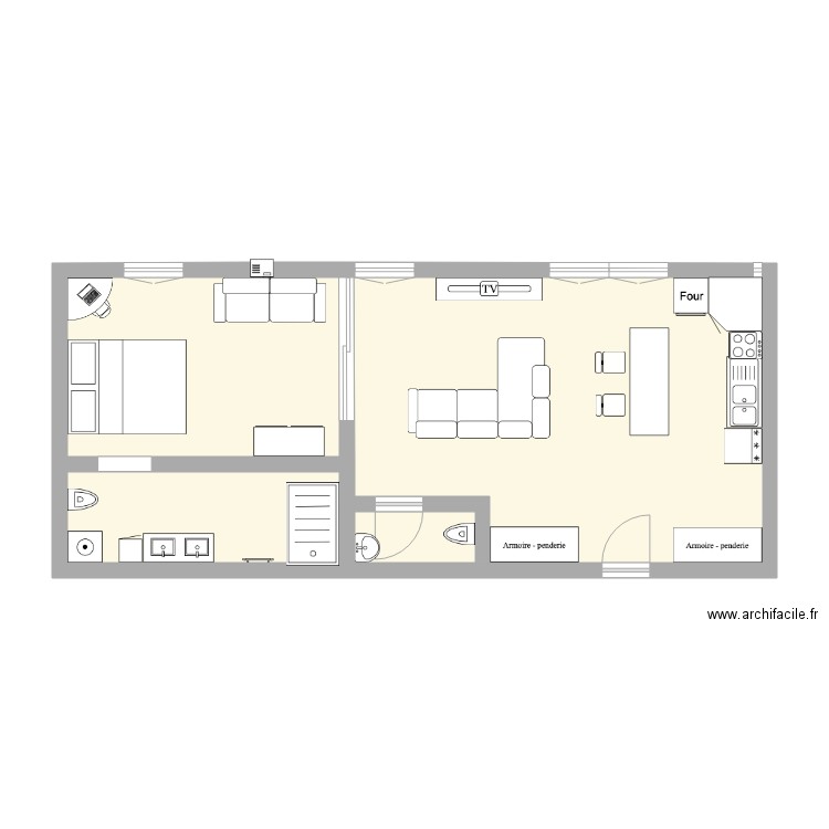 Appartement Paris Scenario A. Plan de 0 pièce et 0 m2