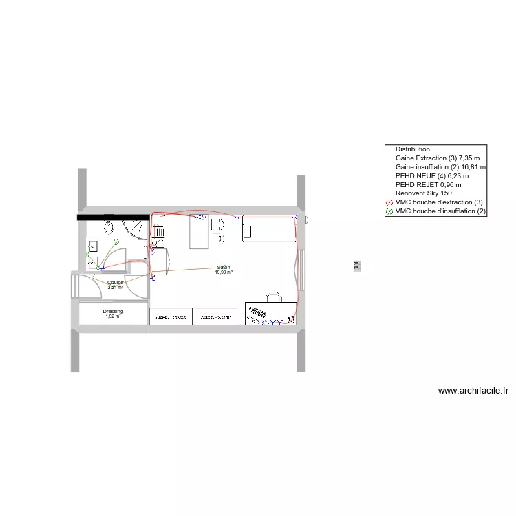 1er apart. Plan de 4 et 28 m² 1er apart. Plan de 4 et 28 m²