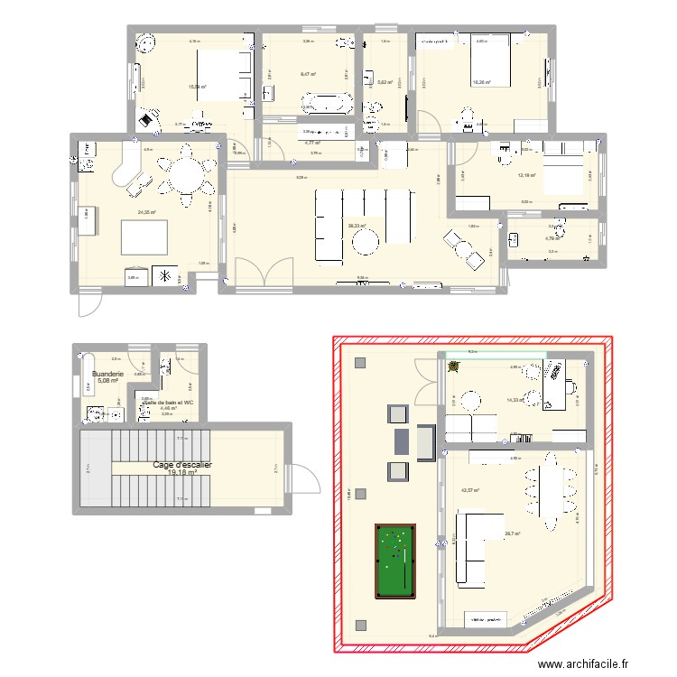 4eme Etage - Scoa Gbeto. Plan de 15 pièces et 297 m2
