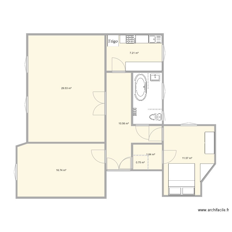 lacretelle. Plan de 0 pièce et 0 m2