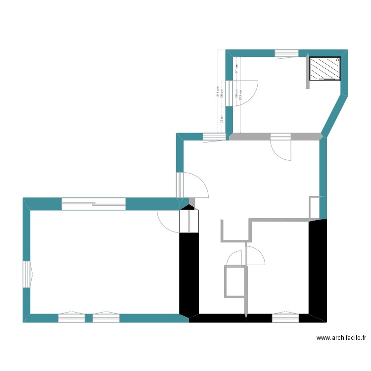 RDC Maison Le Cirque. Plan de 5 pièces et 62 m2