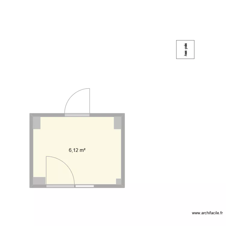 Arriere cuisine. Plan de 1 Pièce et 6 m² Arriere cuisine. Plan de 1 Pièce et 6 m²