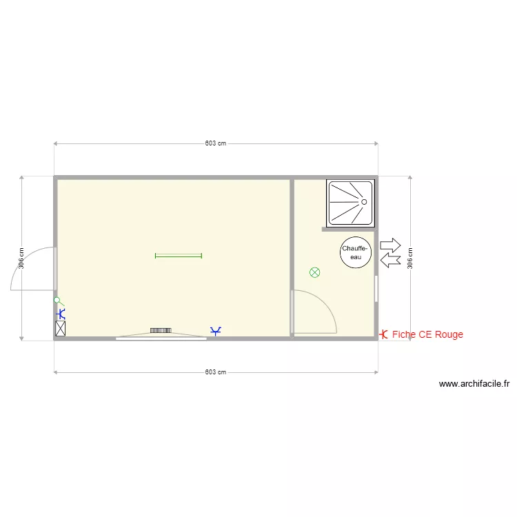 2 63030 1 douche. Plan de 