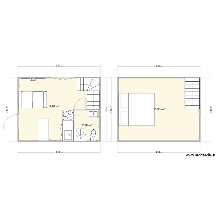 Garage Elancourt. Plan de 4 pièces et 18 m2