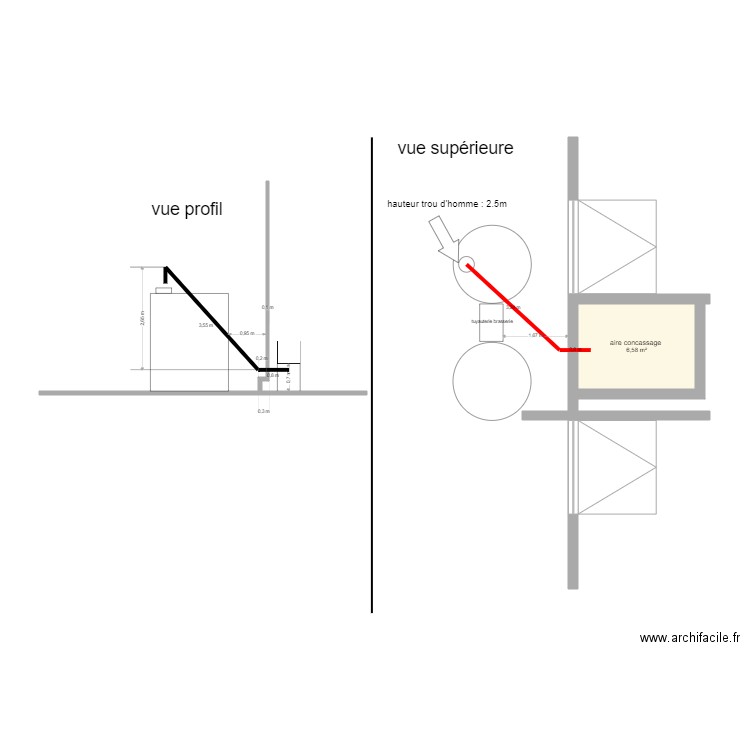 convoyeur à malt. Plan de 0 pièce et 0 m2