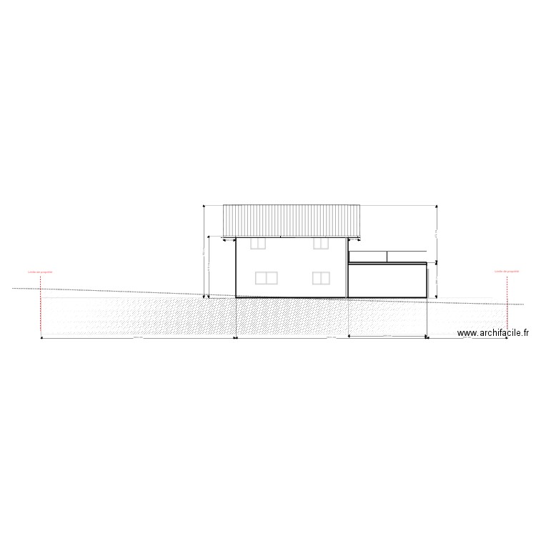 Plan maison Facade. Plan de 0 pièce et 0 m2