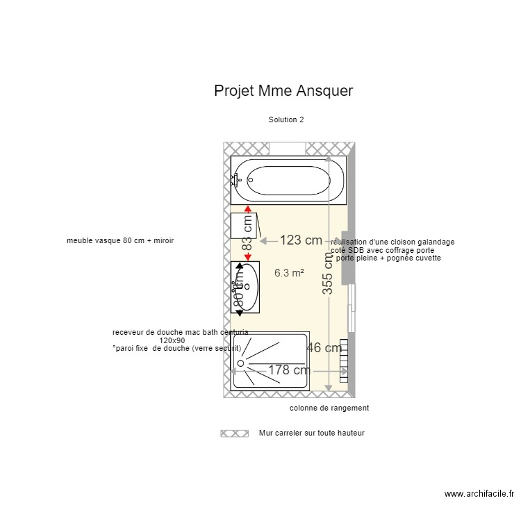 Projet  ANSQUER solution 2. Plan de 0 pièce et 0 m2