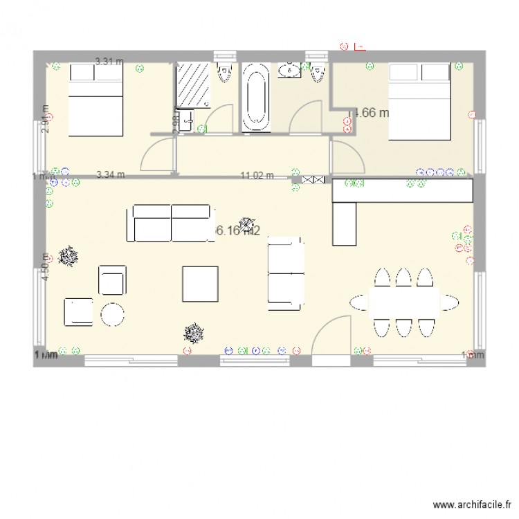 AYSE 1 prises. Plan de 0 pièce et 0 m2