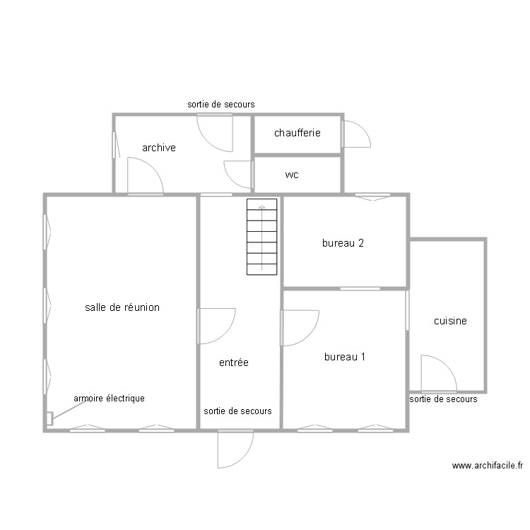 MAIRIE de SUBLIGNY 1. Plan de 8 pièces et 55 m2