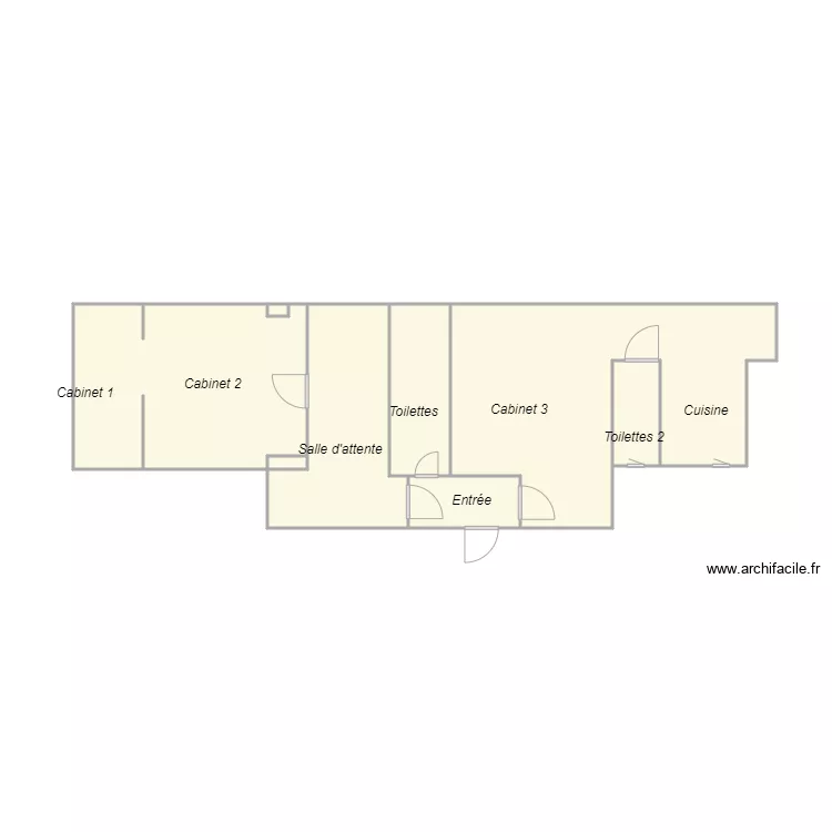 Croquis SCI OCEANE AMIANTE Lot 1. Plan de 