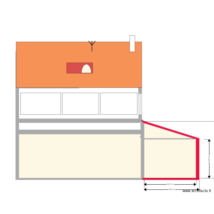 facade EST. Plan de 0 pièce et 0 m2