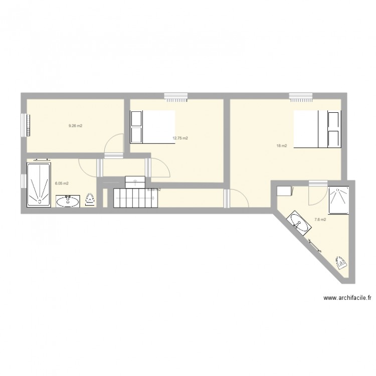 Maison Martrait etage. Plan de 0 pièce et 0 m2